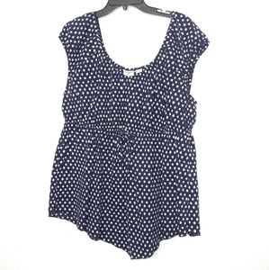 CATO polka dot babydoll top size 14/16 wide plussz